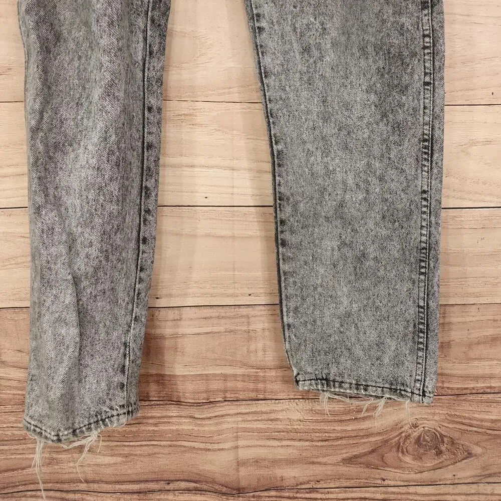 Vintage Wrangler Jeans 36x32 (33x30) Gray Acid Wash Denim Punk Patches DBEAT